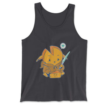 Baby Gouda Men/Unisex Tank in Dark Grey color